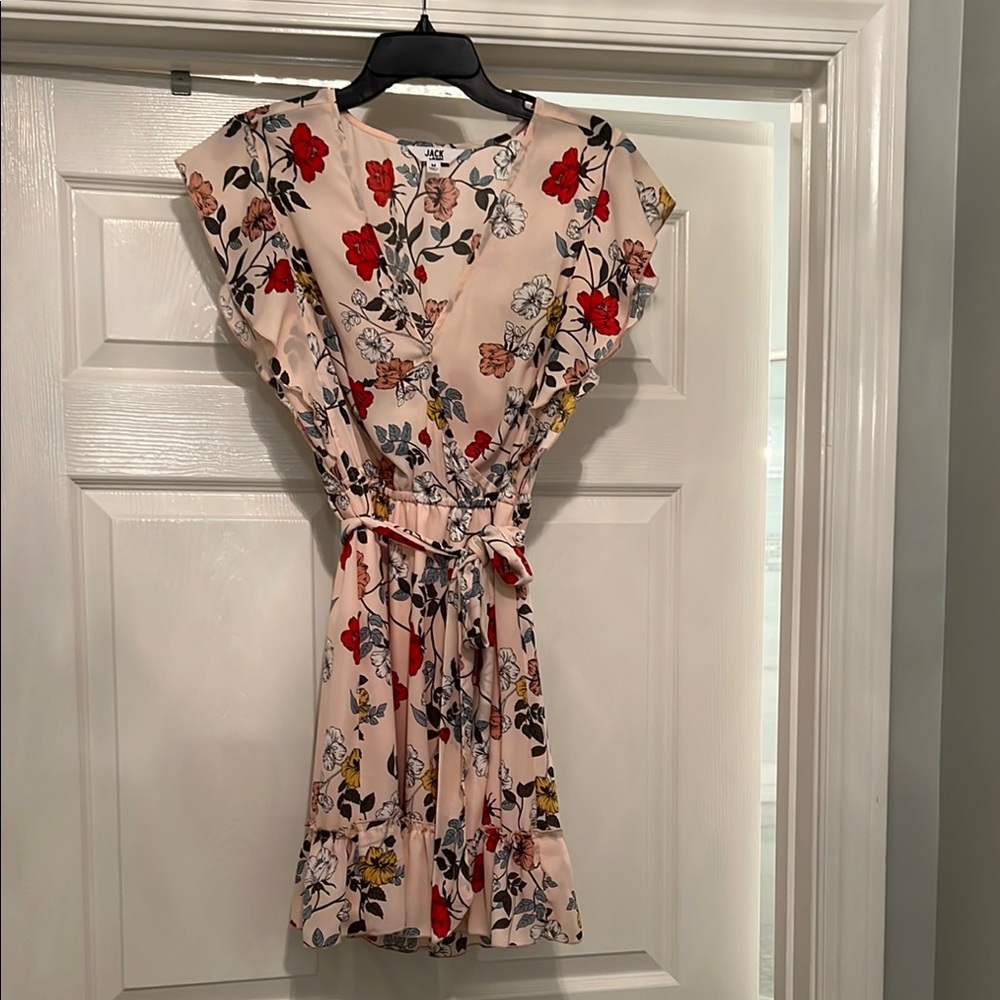 Jack by BB Dakota Floral Mini Dress - Red and Black